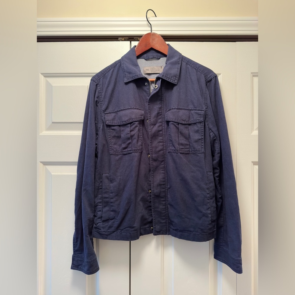 GAP Blue Casual Buttoned Jacket
